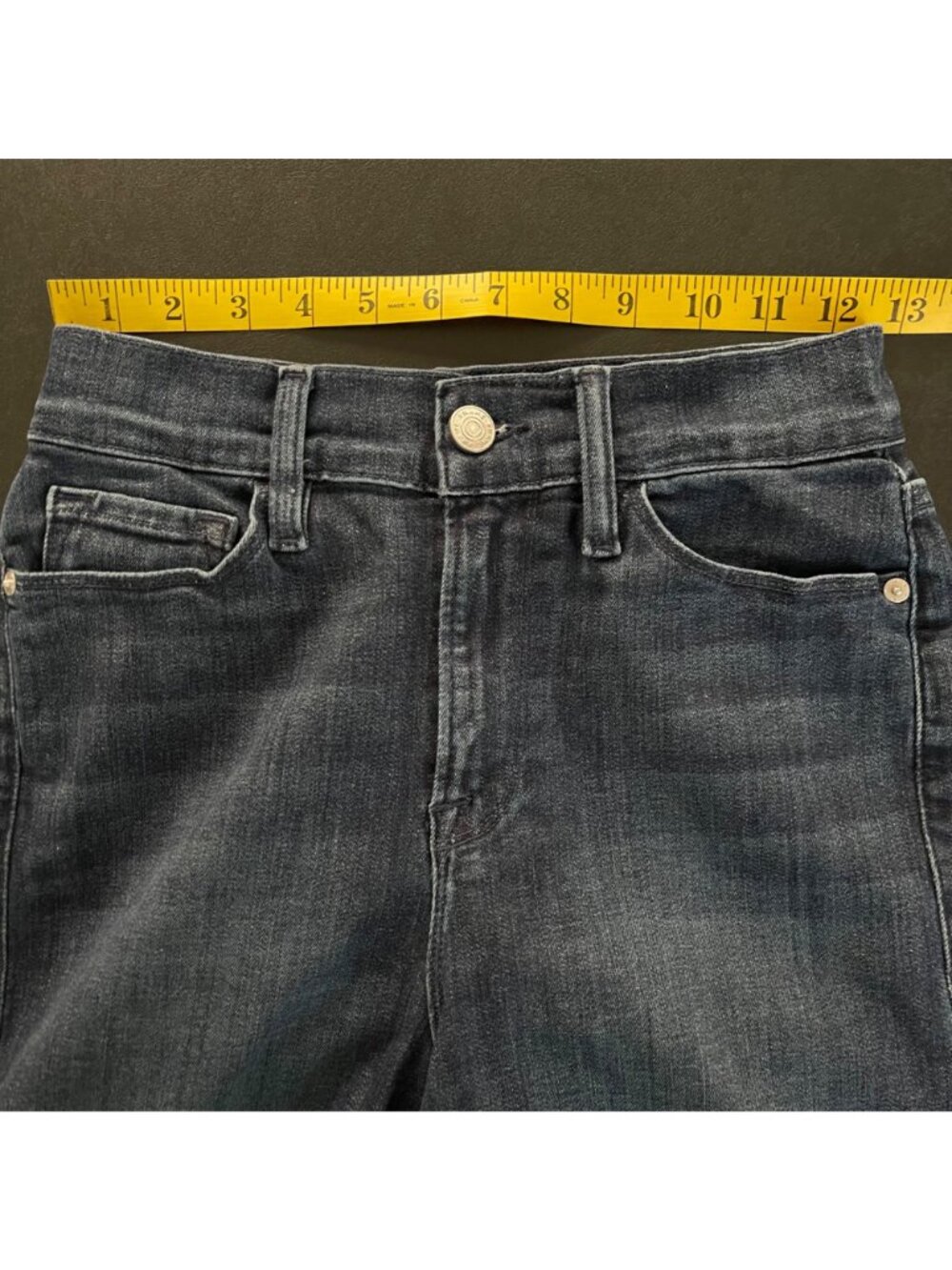 FRAME Womens Le Palazzo Crop Jeans Size 26 Wide Leg Raw Hem Quiet Luxury NWT - Picture 9 of 12
